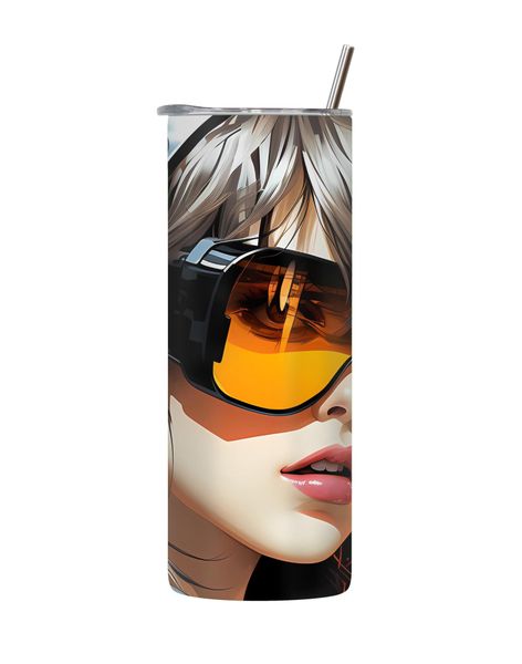Yellow Shades 20 Oz Tumbler with Lid and Straw Gaming Graphic Gamer Gift168