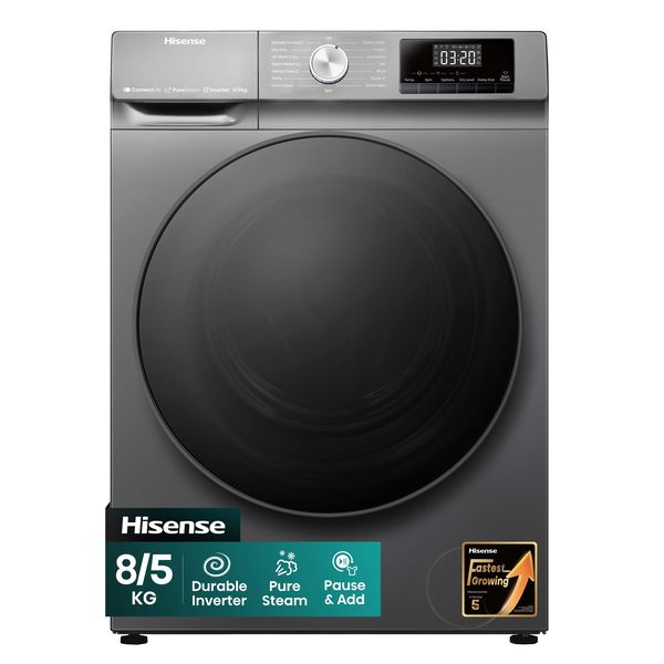 Hisense 8Kg/5Kg Smart Washer Dryer with Inverter -Titanium Grey