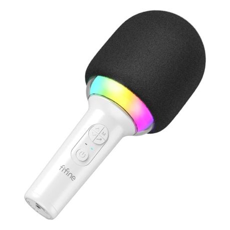 FIFINE - E2 - Wireless Karaoke Microphone With RGB Lighting - White Image