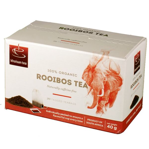 Khoisan Organic Pure Rooibos String and Tag Tea (20x40g) x 4