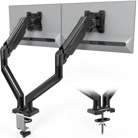 Bontec Dual Monitor Desk Mount 32" No Drooping Full Motion Adjustable Stand Image