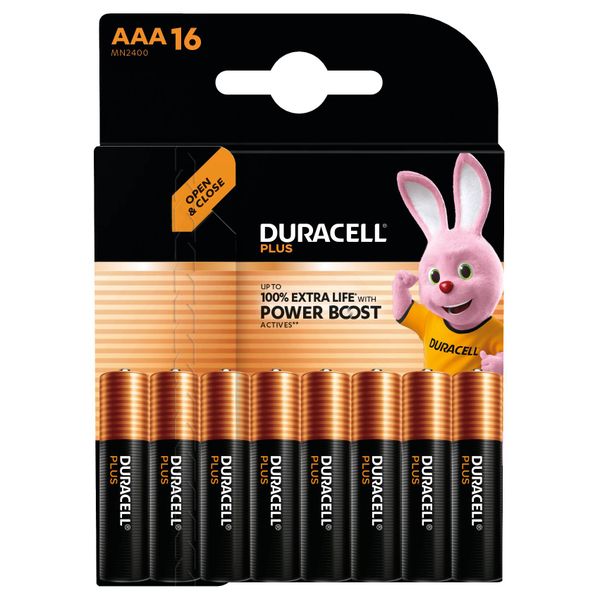 Duracell Plus Power Boost Alkaline Batteries AAA 1.5V - 16 Pack