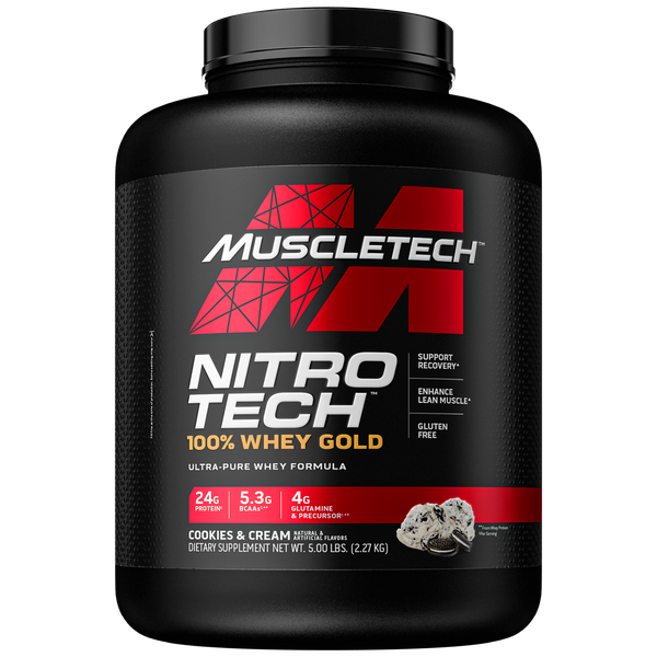 MuscleTech Nitro Tech 100% Whey Gold Cookies &amp; Cream - 2.49kg