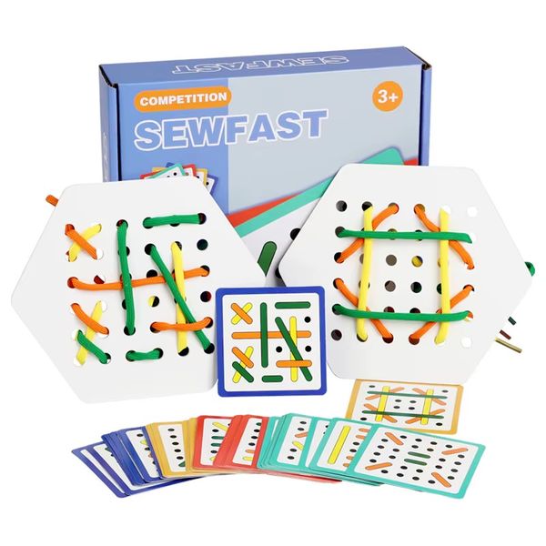 SewFast Educational Lacing &amp; Threading Board Game for Kids (Ages 3+)