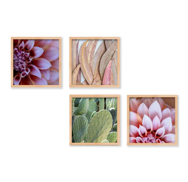 Cape Art Wall Art Framed Pine Wall Art Canvas 4 Piece collage Spring Breeze