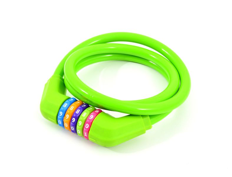 Sanlic Jaguar Lime Green Bicycle Security Combination Lock 12X1200mm
