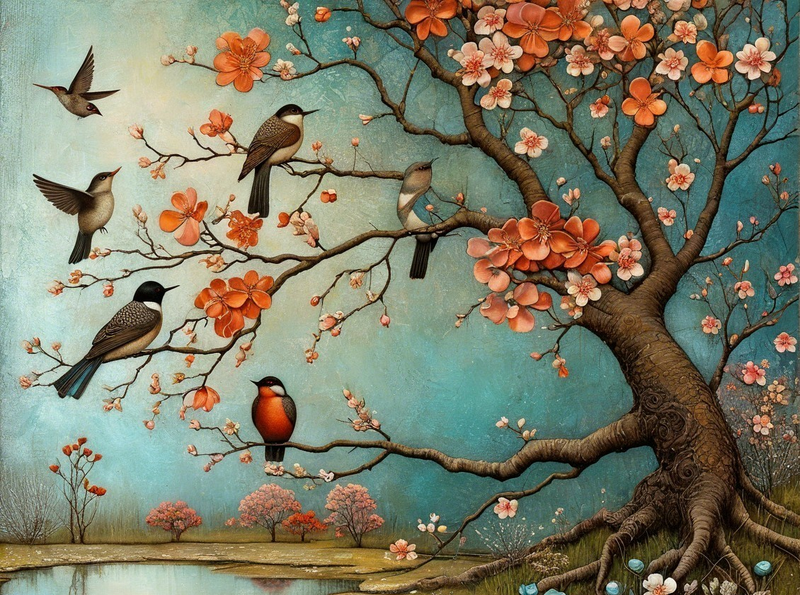 Modern Canvas Wall Art Home Decor - Spring
