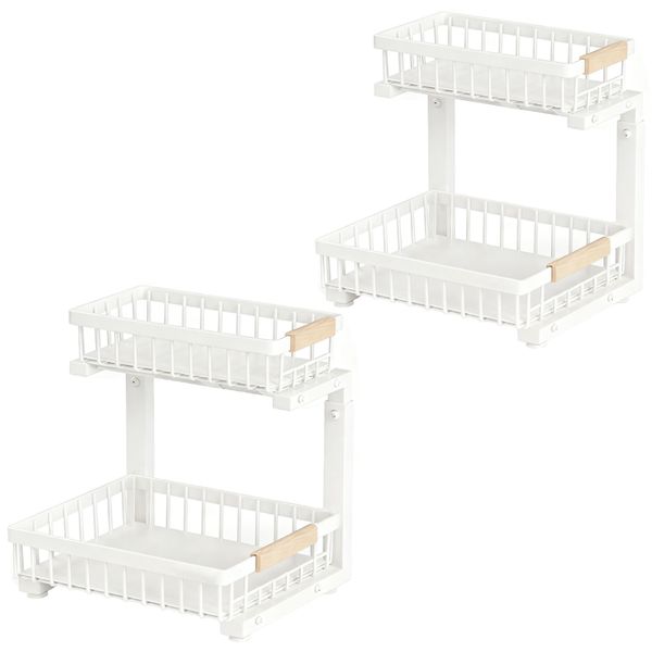 Tabletop Kitchen Utensil Rack or Under Sink Organiser - 2 Piece