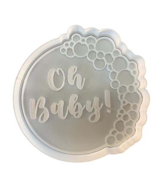 Hubbe Cookie Cutter - Balloon Arch - Oh Baby Cursive