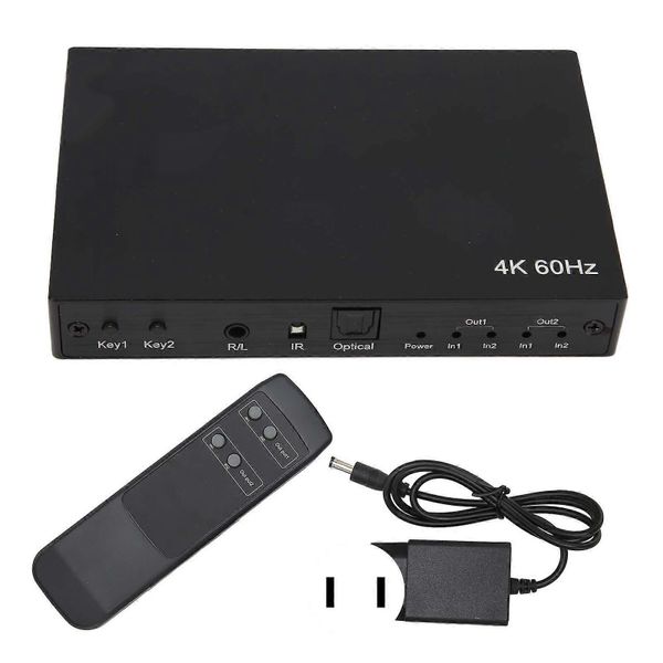 4k 60hz Hd Multimedia Interface Switch Splitter 4k 3d 1080p Hdcp2.2 Hdr 10 2x2 Hd Multimedia Interface Switcher 100?240v Us Plug