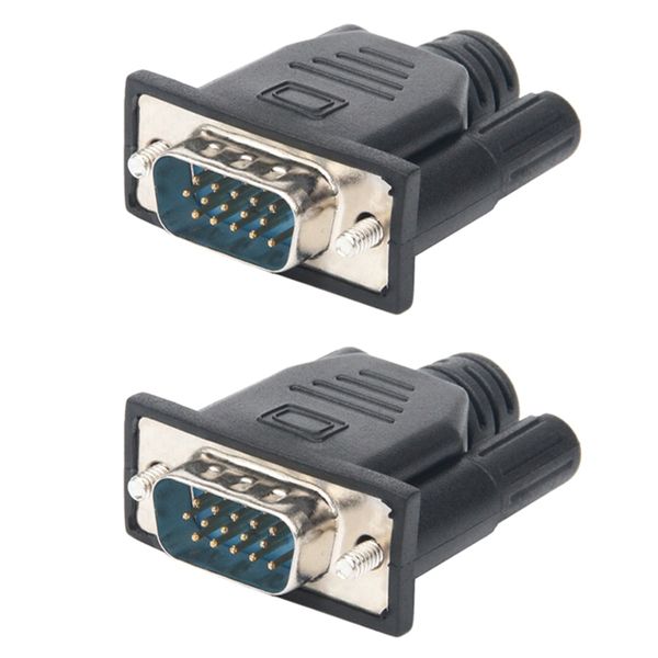 2PCS VGA Display Adapter Male Dummy Plug EDID Headless Ghost Emulator