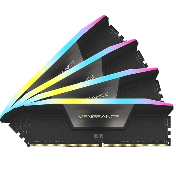 Corsair Vengeance RGB DDR5 128GB 4x32GB RAM 5600MHz CL40 Memory Stick PC
