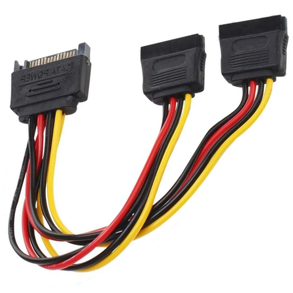 SATA Power Y Splitter Cable Male to Dual Female