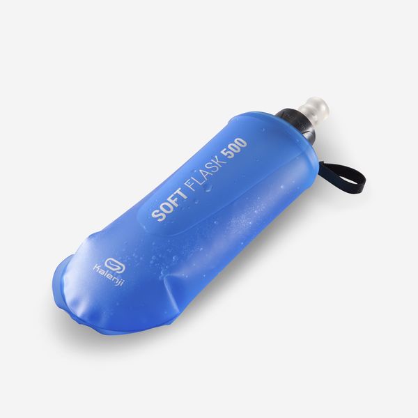 Kalenji 500 Ml Flexible Trail Running Water Bottle - Blue