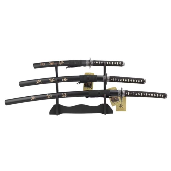 Japanese Hand Forged Samuria Sword Set with Display Stand