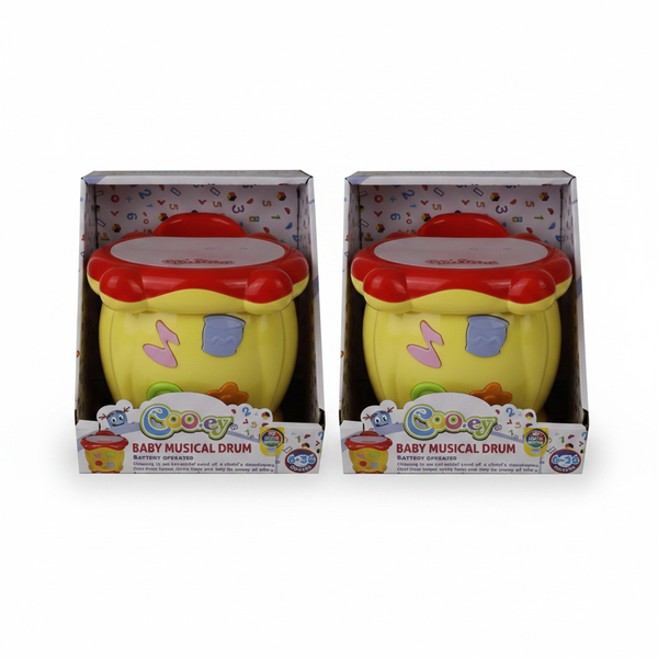 Cooey Baby Musical Drum Toy for Toddlers - 21x17cm Educational Fun - 2 Pack