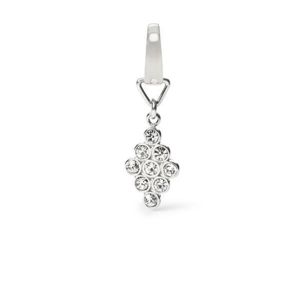 Fossil Crystal Diamond Shape Charm Pendant - JF02336040