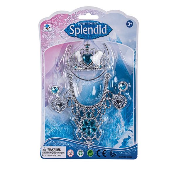 Kids Dress Up Toys - Jewelry - Silver &amp; Blue - 3 Piece