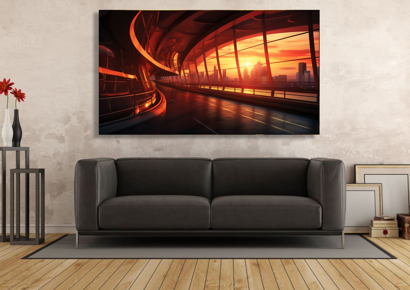 Sunset Overpass Abstract - Im1118 image