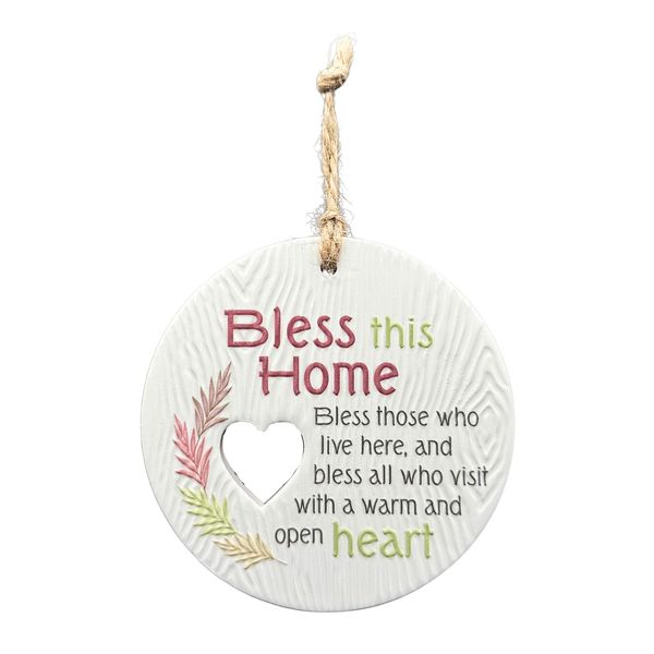 Piece of my Heart Ceramic Plaque - Bless This Home