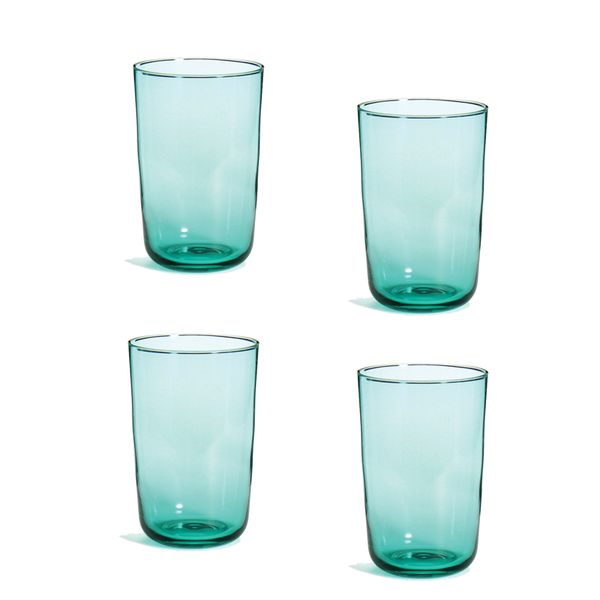 Set of 4 x 475ml glass - Aqua Colour-6941023188815