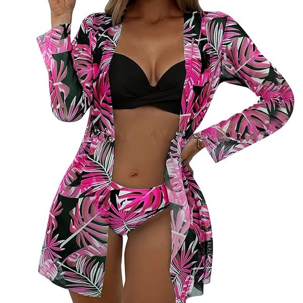 3 Piece Bikini Bathing Suit for Women Fashion Printed Triangle Swimsuits