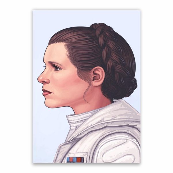 Princess Leia Cartoon Poster - A1