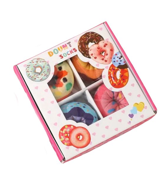 Funky Donut Socks Women Doughnut Funny Creative Birthday Gift Men Cute
