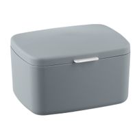 Wenko - Bathroom Storage Box - Barcelona - Grey - Unbreakable - 16x11x19cm