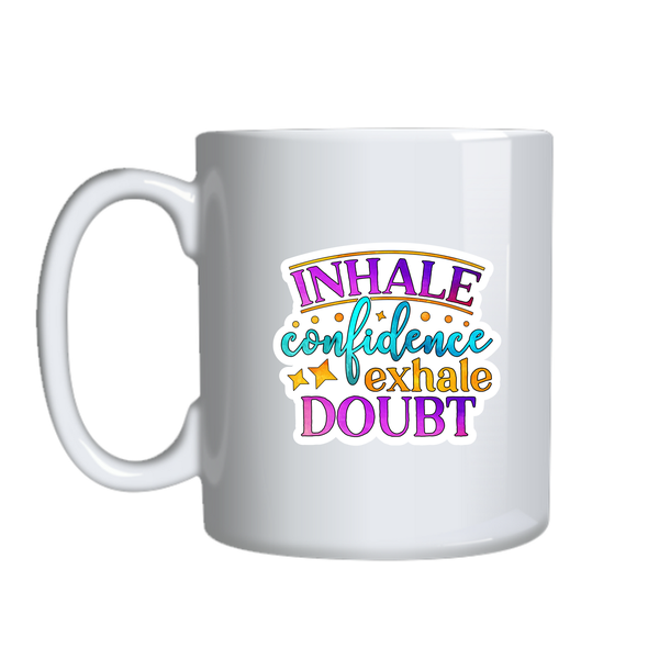 Inhale Coffee Mugs Trendy Positive Vibes Graphic Cup Birthday Present 032