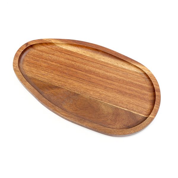 Acacia Wood Platter - Egg Shape - 18cm