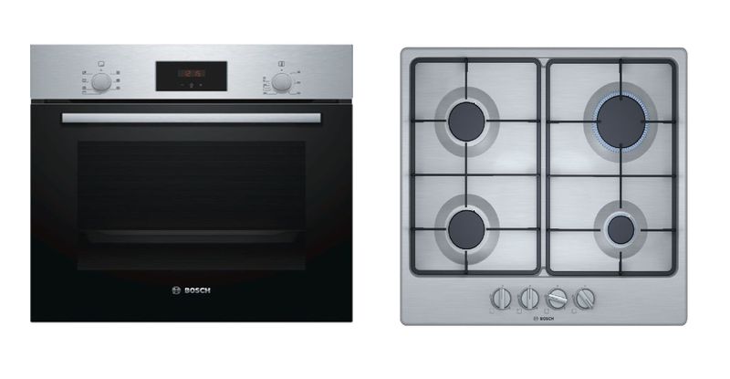 Bosch Gas Hob 60cm Plus Stainless steel Plus Built-in Oven Set - Combo