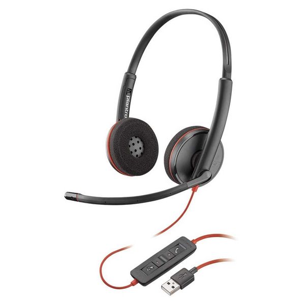 Poly Blackwire C3220 USB Headset - Dual-Ear, Noise-Cancelling