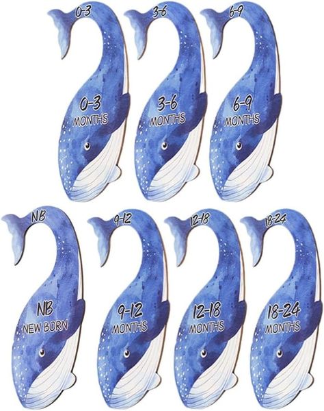 Blue Whale Closet Dividers Clothing organiser for baby room nursery gift