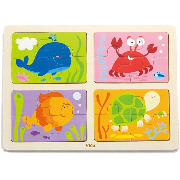 Viga 4 in 1 Puzzle - Sea Creatures