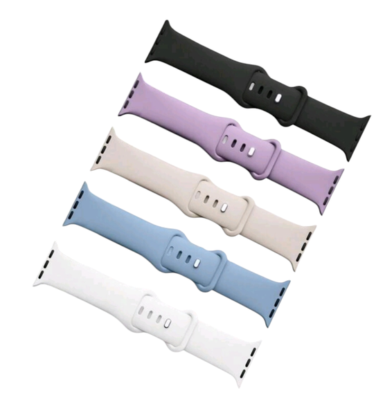 5 Silicone Watch Strap Compatible with Apple Watch (Series 1 -9) 38/40/41mm