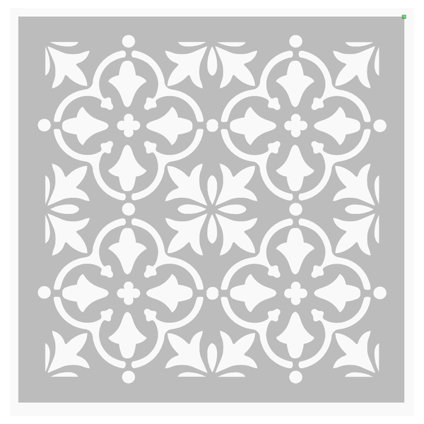 Beautiful Flower Tile Stencil (40cm)