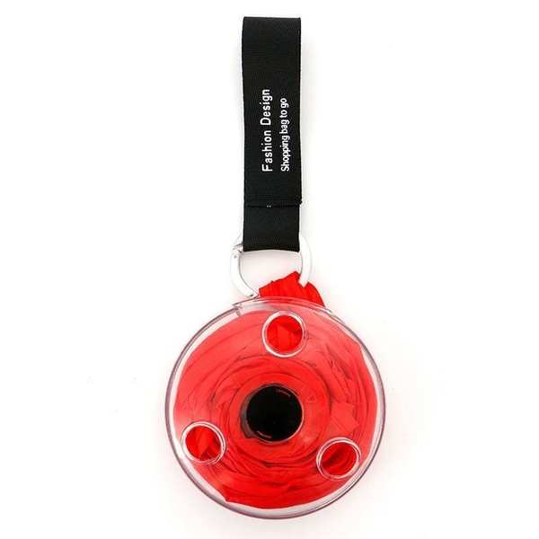 Reusable Roll-Up Shopping Shoulder Bag With Small Round Case Holder