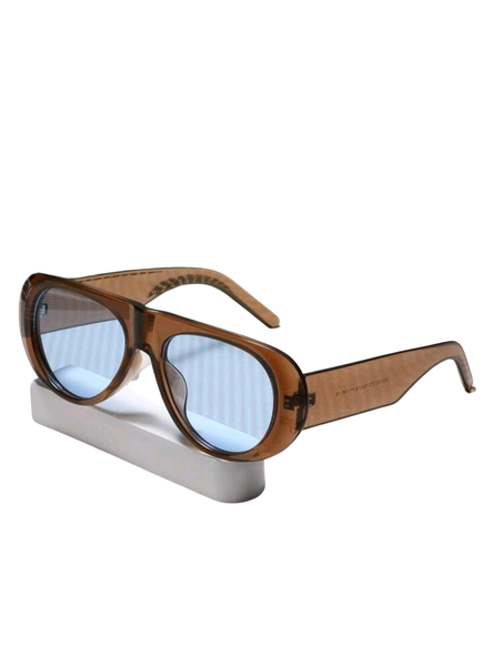 Brown Round Bobo Fashion Glasses
