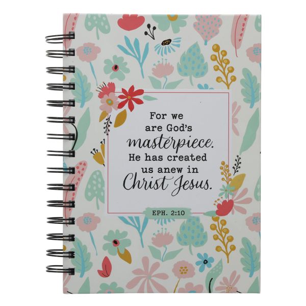 Hardcover Wirebound Journal - For We Are God's Masterpiece