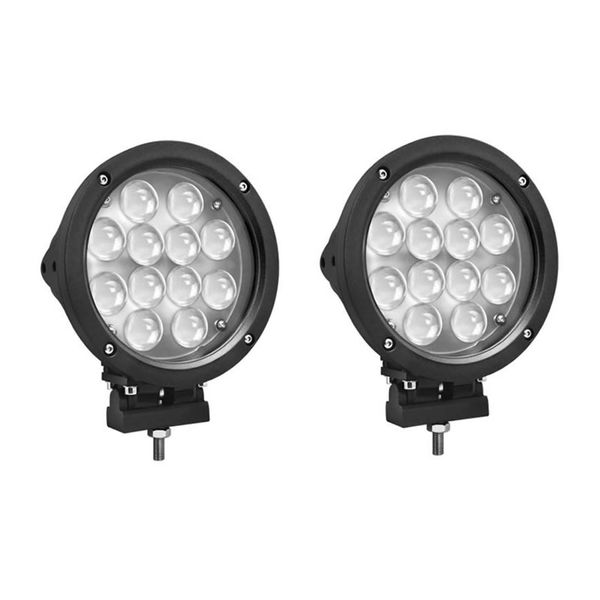2-Piece 7'' 4X4 60W Round LED Off Road Spot Light