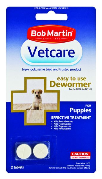 Bob Martin - Vetcare Dewormer - Puppies - 2 Tablets x 3