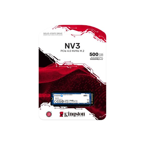 Kingston NV3 500GB M.2 2280 PCIe 4.0 NVMe SSD