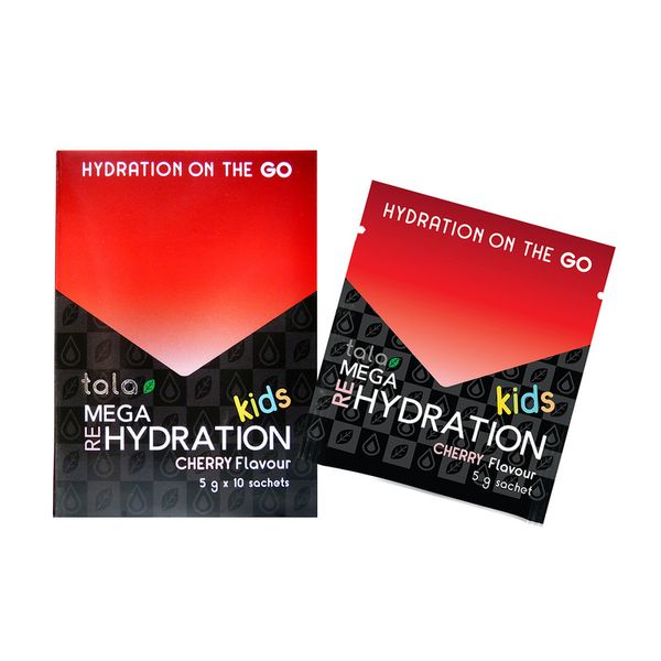 Mega range Mega Rehydration. Cherry flavour 10 x 5g Sachets