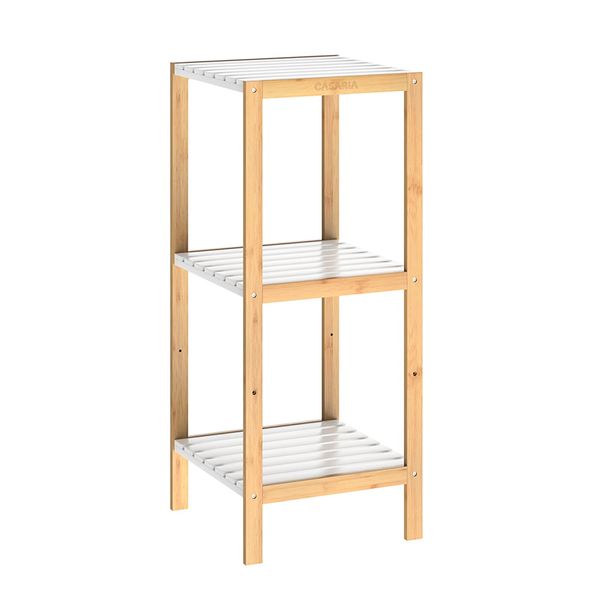 SH-BSR-003-3, Bamboo Modern Bathroom Storage Rack-3 Tiers