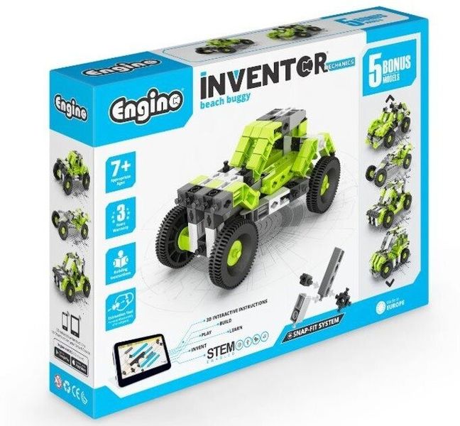 Engino INVENTOR MECHANICS "Beach Buggy" with 5 Bonus Models Toy Set