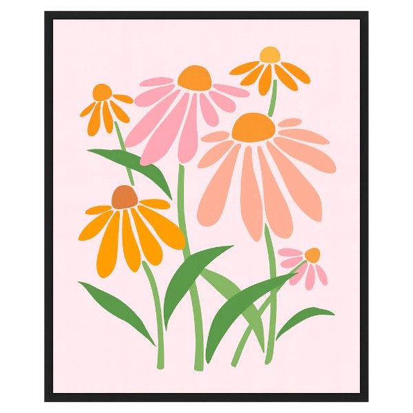 Bright Bloom Floral Art Print - Multicolour