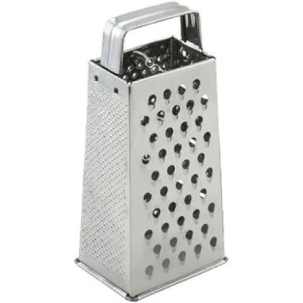 Stainless Steel Grater with Handle - 4 Sides