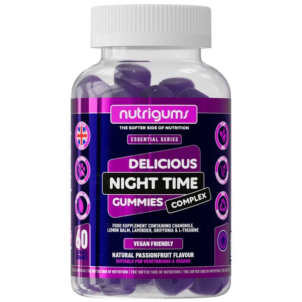 Night Time Sleep &amp; Bed Relaxation Support with Griffonia &amp; L-Theanine Gummy