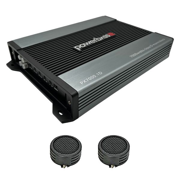 Powerbass PX7000.1D Monoblock 7000 Watts Class D Amplifier &amp; Evo Tweeters